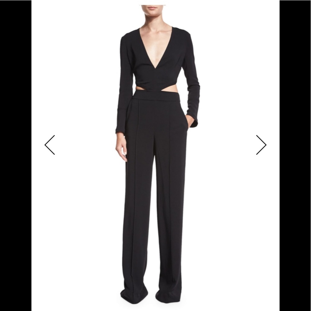 A.L.C. /Morgan Long-Sleeve Cutout Jumpsuit, Black